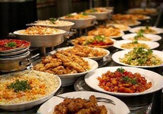 Catering spread of Bulgarian food